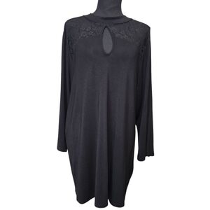 ⭐️NWOT Torrid Black Lace Super Soft Knit Tunic Sz 3 3X/Fits 22/24